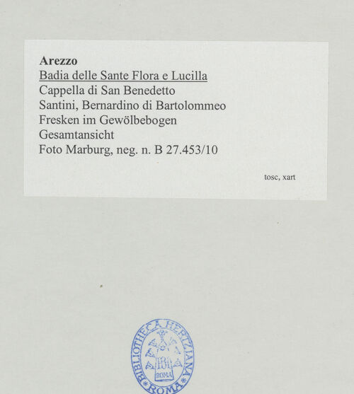 Rückseite von Foto Marburg [https://www.deutsche-digitale-bibliothek.de/content/lizenzen/rv-ez/] KapellenausstattungSzenen aus dem Leben des heiligen Benedikt; die Evangelisten - Gesamtansicht, bh534583_recto. Foto: Haag, Paul.