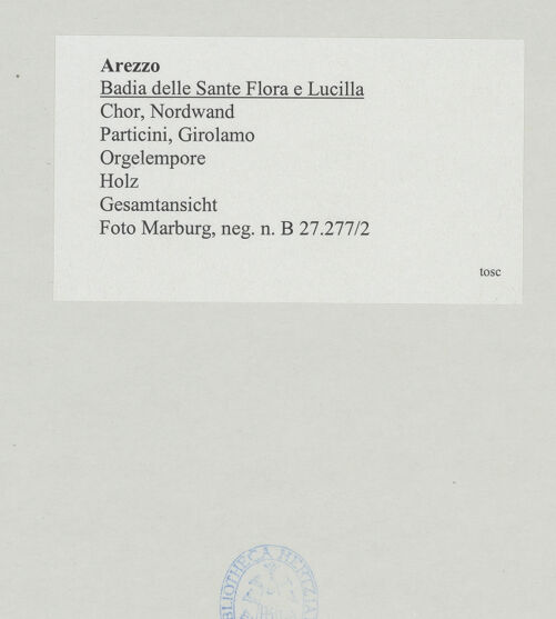 Rückseite von Foto Marburg [https://www.deutsche-digitale-bibliothek.de/content/lizenzen/rv-ez/] Orgelempore - Gesamtansicht, bh534586_recto. Foto: Gloc, Jan.