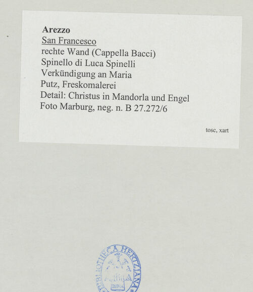 Rückseite von Foto Marburg [https://www.deutsche-digitale-bibliothek.de/content/lizenzen/rv-ez/] VotivbilderVerkündigung an Maria - Detail: Ratschluss der Erlösung, bh535035_recto. Foto: Gloc, Jan.