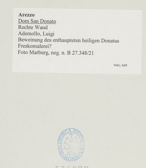 Rückseite von Foto Marburg [https://www.deutsche-digitale-bibliothek.de/content/lizenzen/rv-ez/] Beweinung des enthaupteten heiligen Donatus - Gesamtansicht, bh535977_recto. Foto: Haag, Paul.