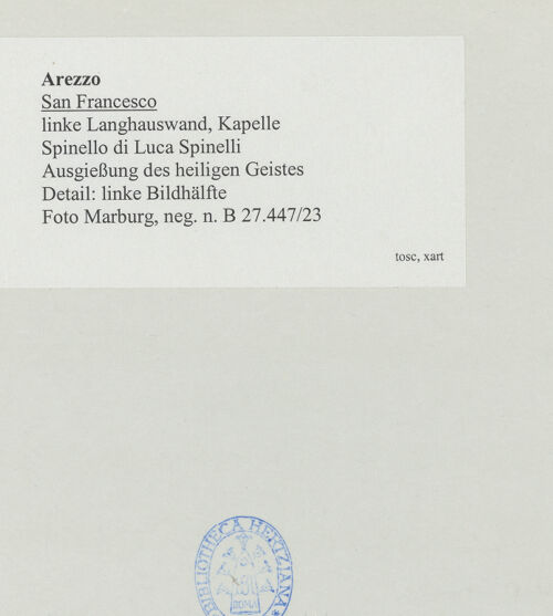 Rückseite von Foto Marburg [https://www.deutsche-digitale-bibliothek.de/content/lizenzen/rv-ez/] Ausgießung des heiligen Geistes - Detail: linke Bildhälfte, bh536154_recto. Foto: Haag, Paul.