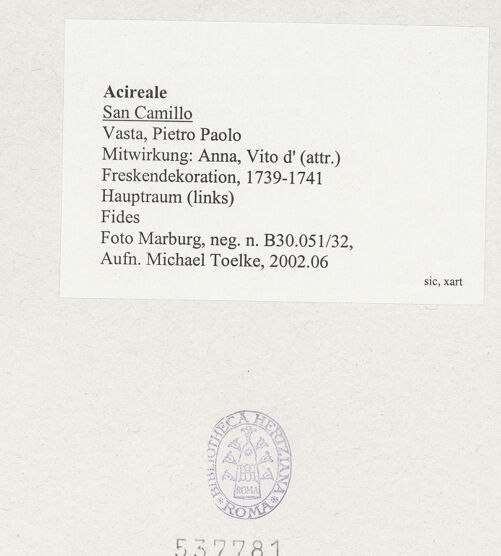 Rückseite von Foto Marburg [https://www.deutsche-digitale-bibliothek.de/content/lizenzen/rv-ez/] MarienzyklusRatschluß der Erlösung, Immacolata, Caritas und FidesFides - Gesamtansicht, bh537781_recto. Foto: Tölke, Michael.