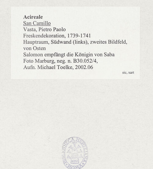 Rückseite von Foto Marburg [https://www.deutsche-digitale-bibliothek.de/content/lizenzen/rv-ez/] Szenen aus dem Alten und Neuen TestamentSalomon empfängt die Königin von Saba - Gesamtansicht, bh537785_recto. Foto: Tölke, Michael.