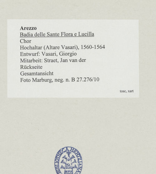 Rückseite von Foto Marburg [https://www.deutsche-digitale-bibliothek.de/content/lizenzen/rv-ez/] Hochaltar (Altare Vasari)Rückseite - Gesamtansicht, bh538003_recto. Foto: Gloc, Jan.