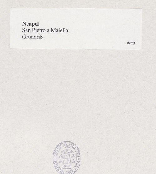 Rückseite von unbekannt [https://www.deutsche-digitale-bibliothek.de/content/lizenzen/rv-ez/] San Pietro a Maiella - Grundriss, bh538075_recto. Foto.