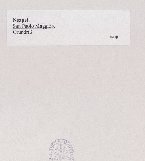 Rückseite von unbekannt [https://www.deutsche-digitale-bibliothek.de/content/lizenzen/rv-ez/] San Paolo Maggiore - Grundriss, bh538080_recto. Foto.