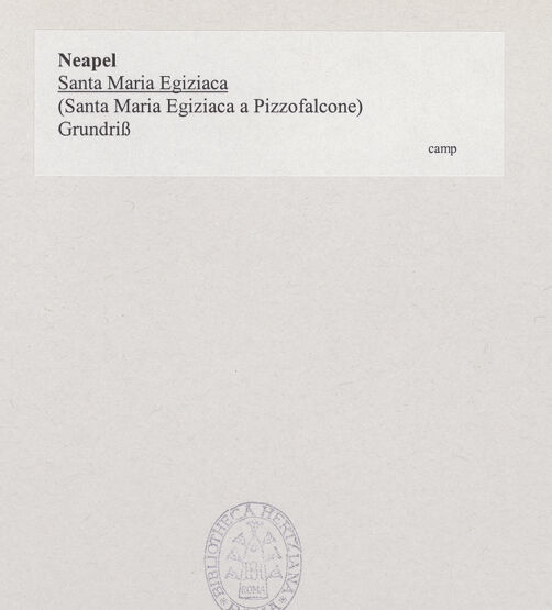 Rückseite von unbekannt [https://www.deutsche-digitale-bibliothek.de/content/lizenzen/rv-fz/] Santa Maria Egiziaca a Pizzofalcone - Grundriss, bh538081_recto. Foto.