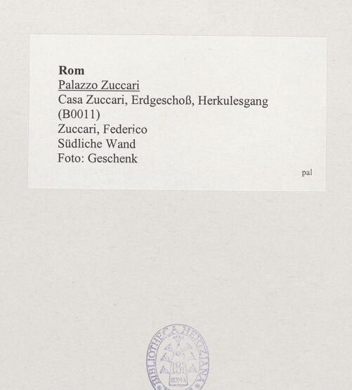 Rückseite von unbekannt [https://www.deutsche-digitale-bibliothek.de/content/lizenzen/rv-fz/] Die Taten des Herkules und Laubengang mit Tieren - Südliche Wand, bh538181_recto. Foto.