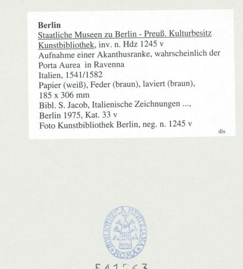 Rückseite von bh541763_recto