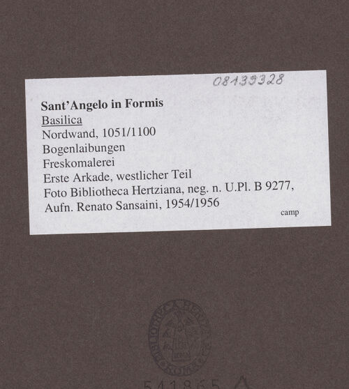 Rückseite von Bibliotheca Hertziana [https://www.deutsche-digitale-bibliothek.de/content/lizenzen/rv-fz/] Szenen aus dem Neuen Testament und ProphetenNordwand: Szenen aus dem Leben Christi und ProphetenDekoration der BogenlaibungenOrnamentband mit aus Vasen aufsteigenden und sich verflechtenden Ranken - Westlicher Teil, bh541865_recto. Foto: Sansaini, Renato.