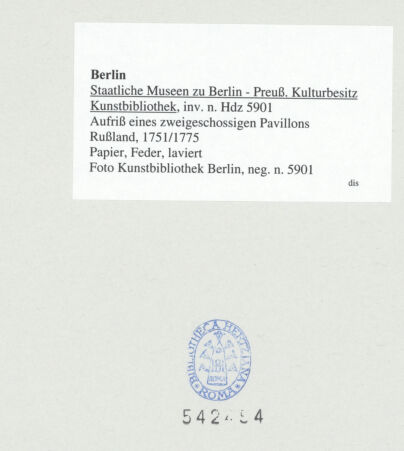 Rückseite von bh542454_recto