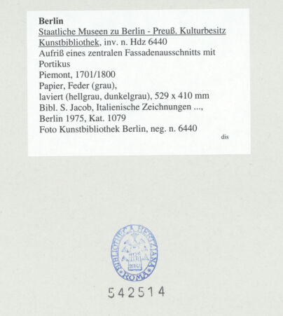 Rückseite von bh542514_recto