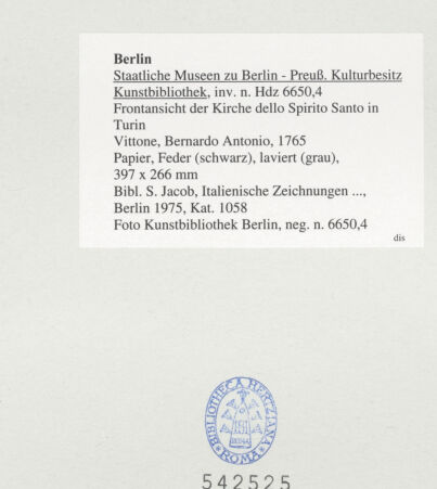 Rückseite von bh542525_recto