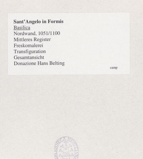 Rückseite von unbekannt [https://www.deutsche-digitale-bibliothek.de/content/lizenzen/rv-fz/] Szenen aus dem Neuen Testament und ProphetenNordwand: Szenen aus dem Leben Christi und ProphetenMittleres Register: Transfiguration und Gleichnisse JesuTransfiguration - Gesamtansicht, bh543199_recto. Foto.