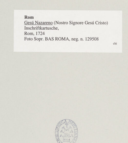 Rückseite von Sopr. BAS ROMA [https://www.deutsche-digitale-bibliothek.de/content/lizenzen/rv-ez/] Gesù Nazareno - Inschrifttafel, bh543233_recto. Foto.
