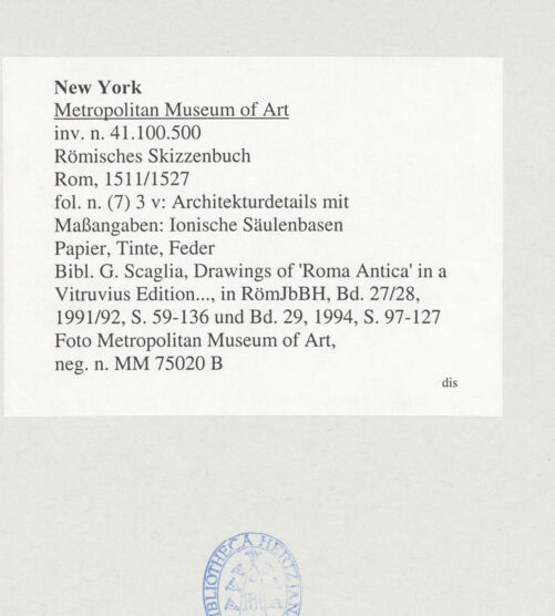 Rückseite von bh545110_recto