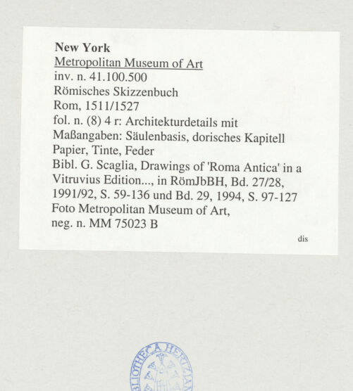 Rückseite von bh545116_recto