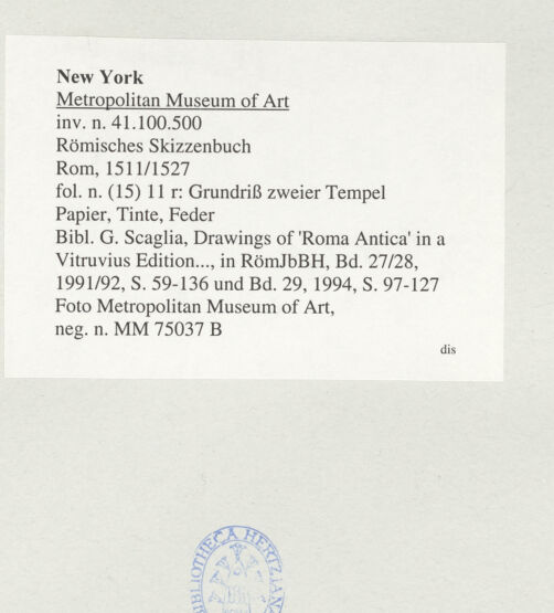 Rückseite von bh545122_recto