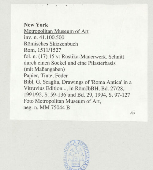 Rückseite von bh545128_recto