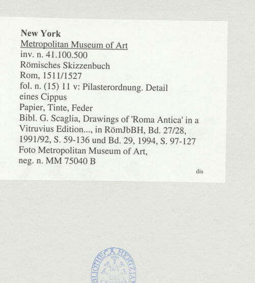 Rückseite von bh545132_recto