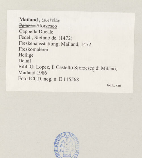 Rückseite von ICCD [https://www.deutsche-digitale-bibliothek.de/content/lizenzen/rv-ez/] FreskenausstattungHeilige - Der Erzengel Michael und Heilige, bh545175_recto. Foto.