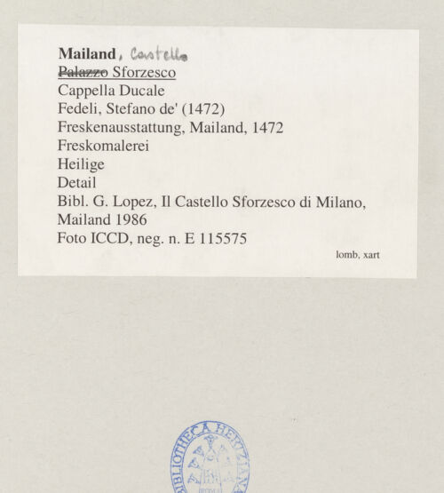 Rückseite von ICCD [https://www.deutsche-digitale-bibliothek.de/content/lizenzen/rv-ez/] FreskenausstattungHeilige - Franziskus, Ludwig von Toulouse und Heiliger, bh545176_recto. Foto.