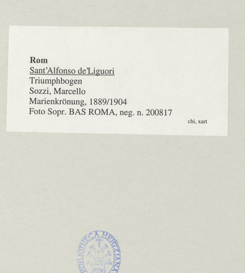 Rückseite von Sopr. BAS ROMA [https://www.deutsche-digitale-bibliothek.de/content/lizenzen/rv-ez/] Marienkrönung - , bh545463_recto. Foto.