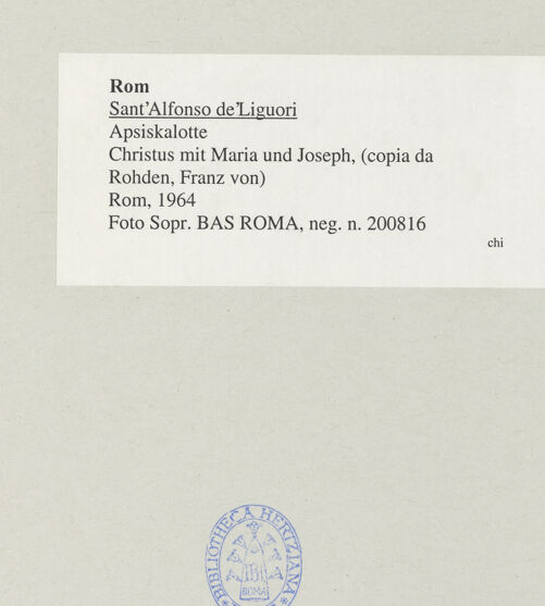 Rückseite von Sopr. BAS ROMA [https://www.deutsche-digitale-bibliothek.de/content/lizenzen/rv-ez/] Christus mit Maria und Joseph - , bh545464_recto. Foto.