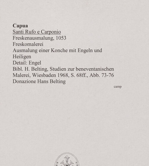 Rückseite von unbekannt [https://www.deutsche-digitale-bibliothek.de/content/lizenzen/rv-ez/] Hand Gottes mit Engeln und Heiligen - Engel, Detail : Kopf, bh551245_recto. Foto.