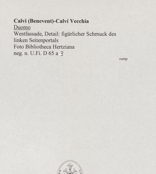 Rückseite von Bibliotheca Hertziana [https://www.deutsche-digitale-bibliothek.de/content/lizenzen/rv-fz/] Linkes PortalKonsolen - Rechte Konsole, bh553219_recto. Foto.