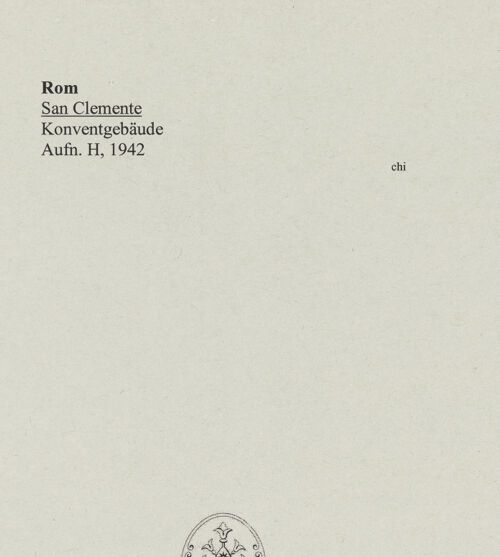 Rückseite von unbekannt [https://www.deutsche-digitale-bibliothek.de/content/lizenzen/rv-fz/] San ClementeKonventsgebäudeKonvent - , bh554632_recto. Foto.