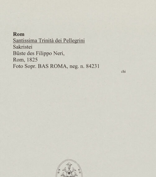 Rückseite von Sopr. BAS ROMA [https://www.deutsche-digitale-bibliothek.de/content/lizenzen/rv-ez/] Santissima Trinità dei PellegriniCappella di San Gregorio Magno - Wölbung, bh555942-2_recto. Foto.