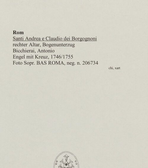 Rückseite von Sopr. BAS ROMA [https://www.deutsche-digitale-bibliothek.de/content/lizenzen/rv-ez/] Engel mit Kreuz - , bh556038_recto. Foto.