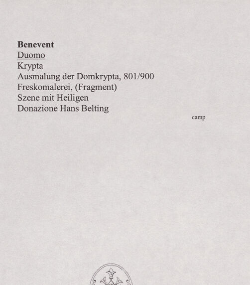 Rückseite von unbekannt [https://www.deutsche-digitale-bibliothek.de/content/lizenzen/rv-fz/] Ausmalung der DomkryptaSzenen mit Heiligen - Szene mit Heiligen, bh556483_recto. Foto.