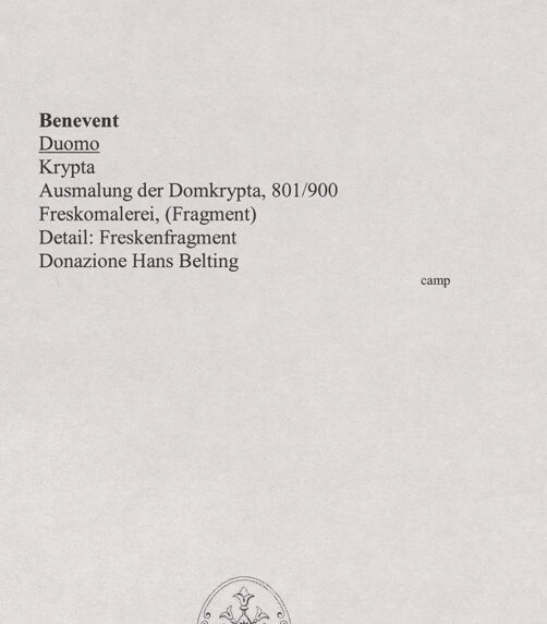 Rückseite von unbekannt [https://www.deutsche-digitale-bibliothek.de/content/lizenzen/rv-fz/] Ausmalung der DomkryptaFreskenfragment - Detail: Freskenfragment, bh556492_recto. Foto.