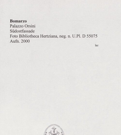 Rückseite von Bibliotheca Hertziana [https://www.deutsche-digitale-bibliothek.de/content/lizenzen/rv-fz/] Palazzo Orsini - Südostfassade, bh556719_recto. Foto.