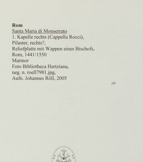 Rückseite von Röll, Johannes [https://www.deutsche-digitale-bibliothek.de/content/lizenzen/rv-ez/] Reliefplatte mit Wappen eines Bischofs - , bh557864_recto. Foto (digital): Röll, Johannes.