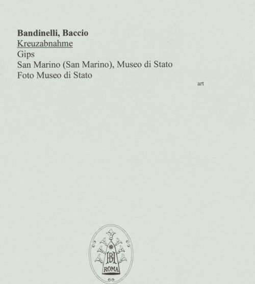 Rückseite von Museo di Stato [https://www.deutsche-digitale-bibliothek.de/content/lizenzen/rv-fz/] Kreuzabnahme - , bh558616_recto. Foto.