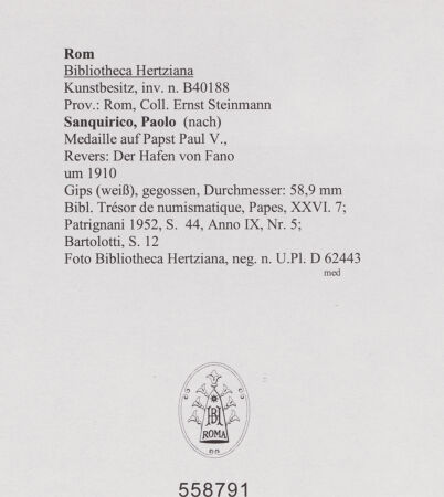 Rückseite von bh558791_recto