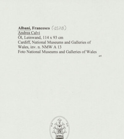 Rückseite von National Museums and Galleries of Wales [https://www.deutsche-digitale-bibliothek.de/content/lizenzen/rv-ez/] Andrea Calvi - , bh559392_recto. Foto.