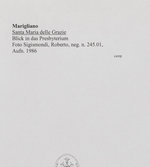 Rückseite von Sigismondi, Roberto [http://creativecommons.org/licenses/by-nc-sa/4.0/] Santa Maria delle Grazie - Blick in das Presbyterium, bh559587_recto. Foto: Sigismondi, Roberto.