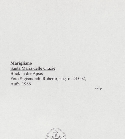 Rückseite von Sigismondi, Roberto [http://creativecommons.org/licenses/by-nc-sa/4.0/] Santa Maria delle Grazie - Blick in die Apsis, bh559588_recto. Foto: Sigismondi, Roberto.