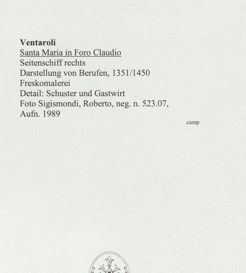 Rückseite von Sigismondi, Roberto [http://creativecommons.org/licenses/by-nc-sa/4.0/] Darstellungen von Berufen - Detail: Schuster und Weinwirt, bh559617_recto. Foto: Sigismondi, Roberto.