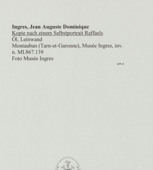 Rückseite von Musée Ingres [https://www.deutsche-digitale-bibliothek.de/content/lizenzen/rv-ez/] Portrait von Raffael - , bh559662_recto. Foto.