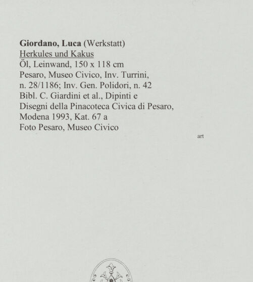 Rückseite von Pesaro, Museo Civico [https://www.deutsche-digitale-bibliothek.de/content/lizenzen/rv-ez/] Herkules und Kakus - , bh559726_recto. Foto.