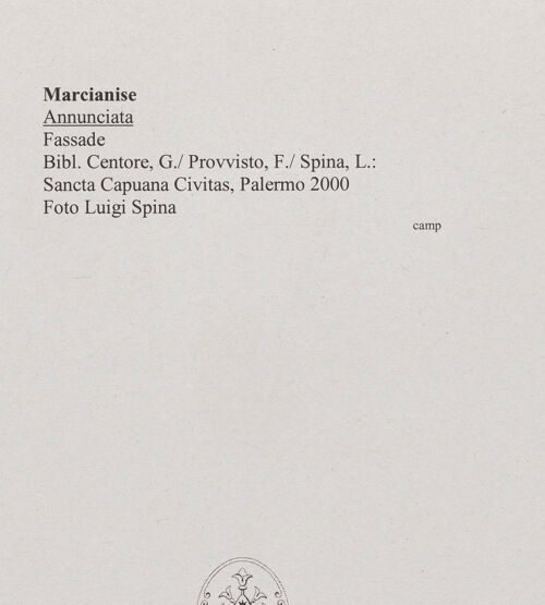 Rückseite von Spina, Luigi [https://www.deutsche-digitale-bibliothek.de/content/lizenzen/rv-ez/] Chiesa dell'Annunciata - Fassade, bh560437_recto. Foto: Spina, Luigi.