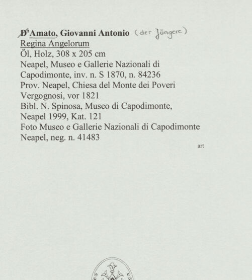 Rückseite von Sopr. BAS NA [https://www.deutsche-digitale-bibliothek.de/content/lizenzen/rv-ez/] Regina Angelorum - Gesamtansicht, bh563458_recto. Foto.