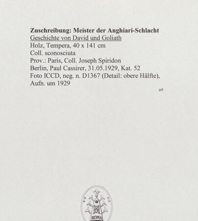 Rückseite von ICCD [https://www.deutsche-digitale-bibliothek.de/content/lizenzen/rv-fz/] David und Goliath - Gesamtansicht, bh563633_recto. Foto.