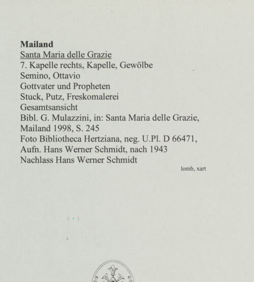 Rückseite von Bibliotheca Hertziana [https://www.deutsche-digitale-bibliothek.de/content/lizenzen/rv-fz/] Gottvater umgeben von Propheten, Stuckengel - Gesamtsansicht, bh564043_recto. Foto: Schmidt, Hans Werner.