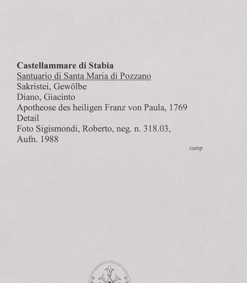 Rückseite von Sigismondi, Roberto [http://creativecommons.org/licenses/by-nc-sa/4.0/] Apotheose des heiligen Franz von Paula - Detail, bh564844_recto. Foto: Sigismondi, Roberto.